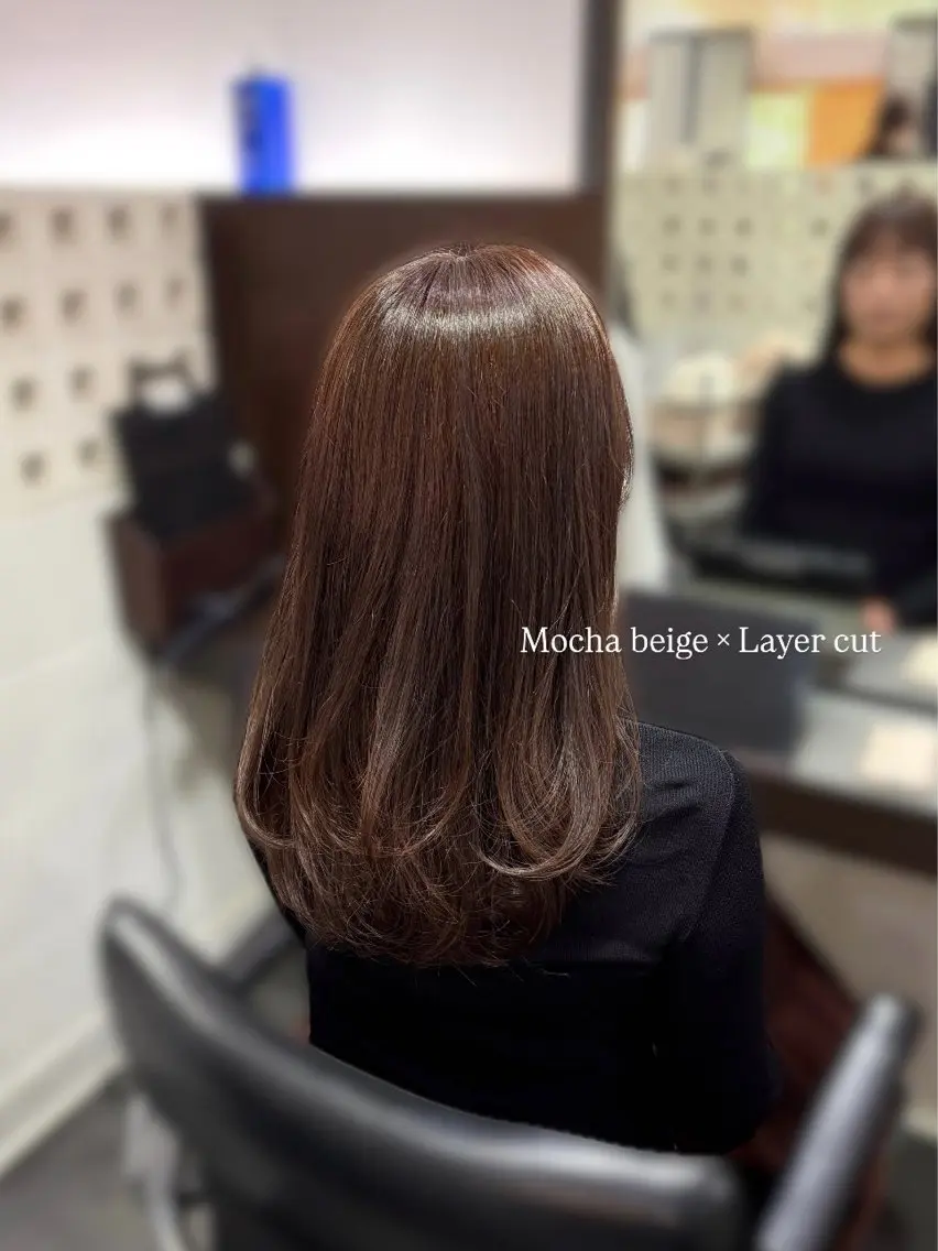 ロング カラー カット ヘアカラー 瀬田/顔周りカット/ レイヤー/石田亜弥のヘアスタイル