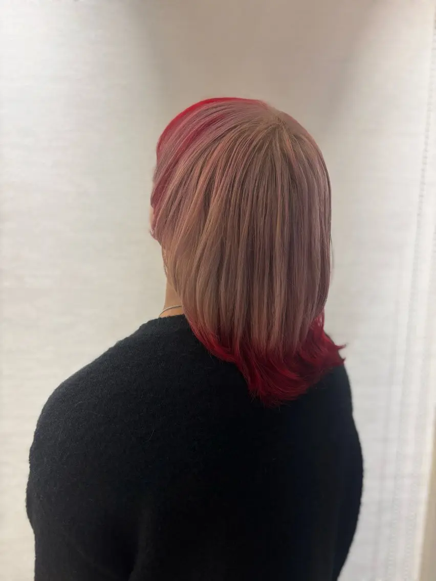 ミディアム カラー メンズ ヘアカラー そうや 🐺のヘアスタイル
