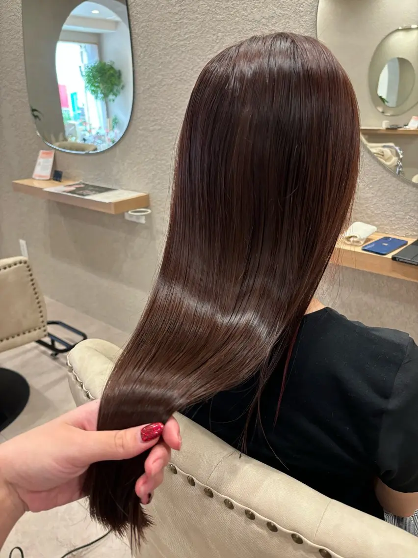 うるつやコース🌈カット+質感再整カラー+トリートメント+炭酸スパ🌈の写真