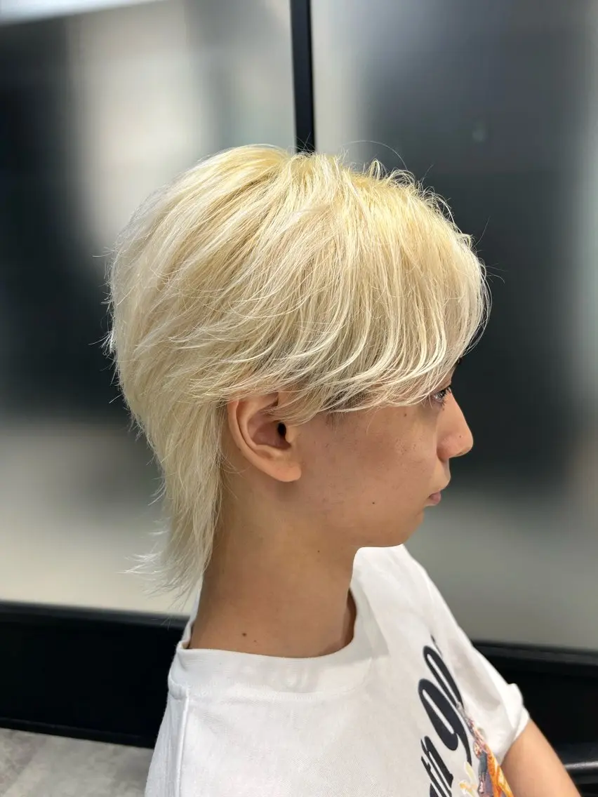 ショート カラー メンズ メンズハイトーン 抜きっぱなしブロンド ブロンド ハイトーンカラー 渋谷メンズヘア/ 加藤優一のヘアスタイル