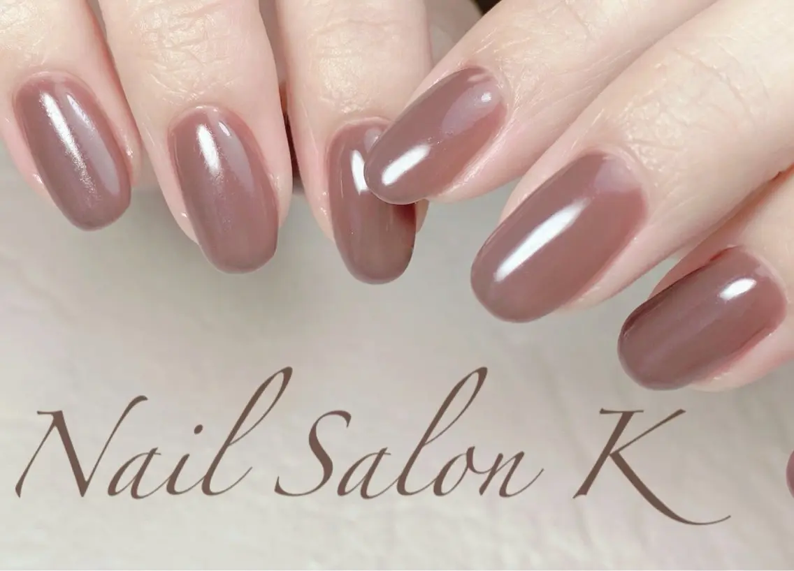 ネイル ブラウン ハンドネイル Nail Salon K 🧸美爪育成のネイルデザイン