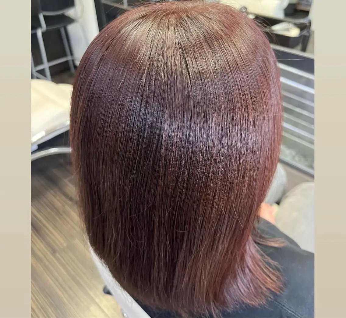 セミロング カラー ヘアカラー 美容室 enのヘアスタイル