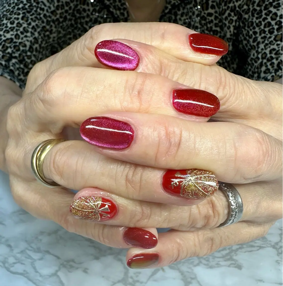 ネイル アートネイル オーロラネイル ハロウィン ラメ(グリッター) マグネットネイル Mai’s nailのネイルデザイン