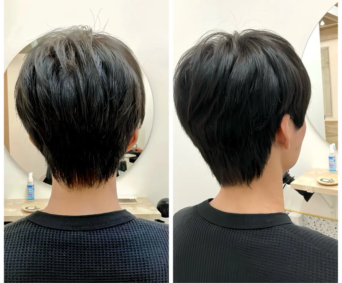 メンズ メンズウルフカット ウルフカット ウルフ・ハイレイヤー 🌟ナカノ・ユウヤのヘアスタイル