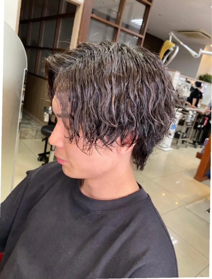パーマ メンズ カット パーマ 藤野 勇気のヘアスタイル