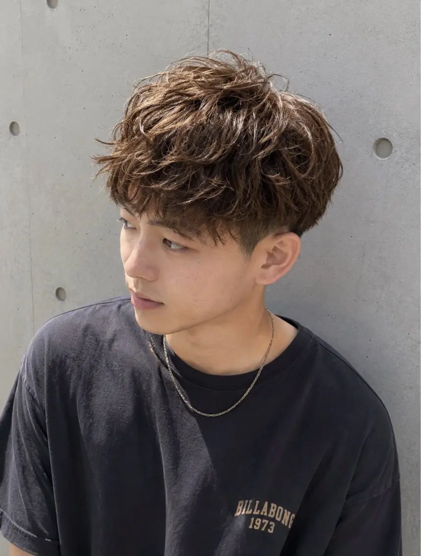 ショート パーマ メンズ 似合わせ×ケア 質感🫧シオンのヘアスタイル