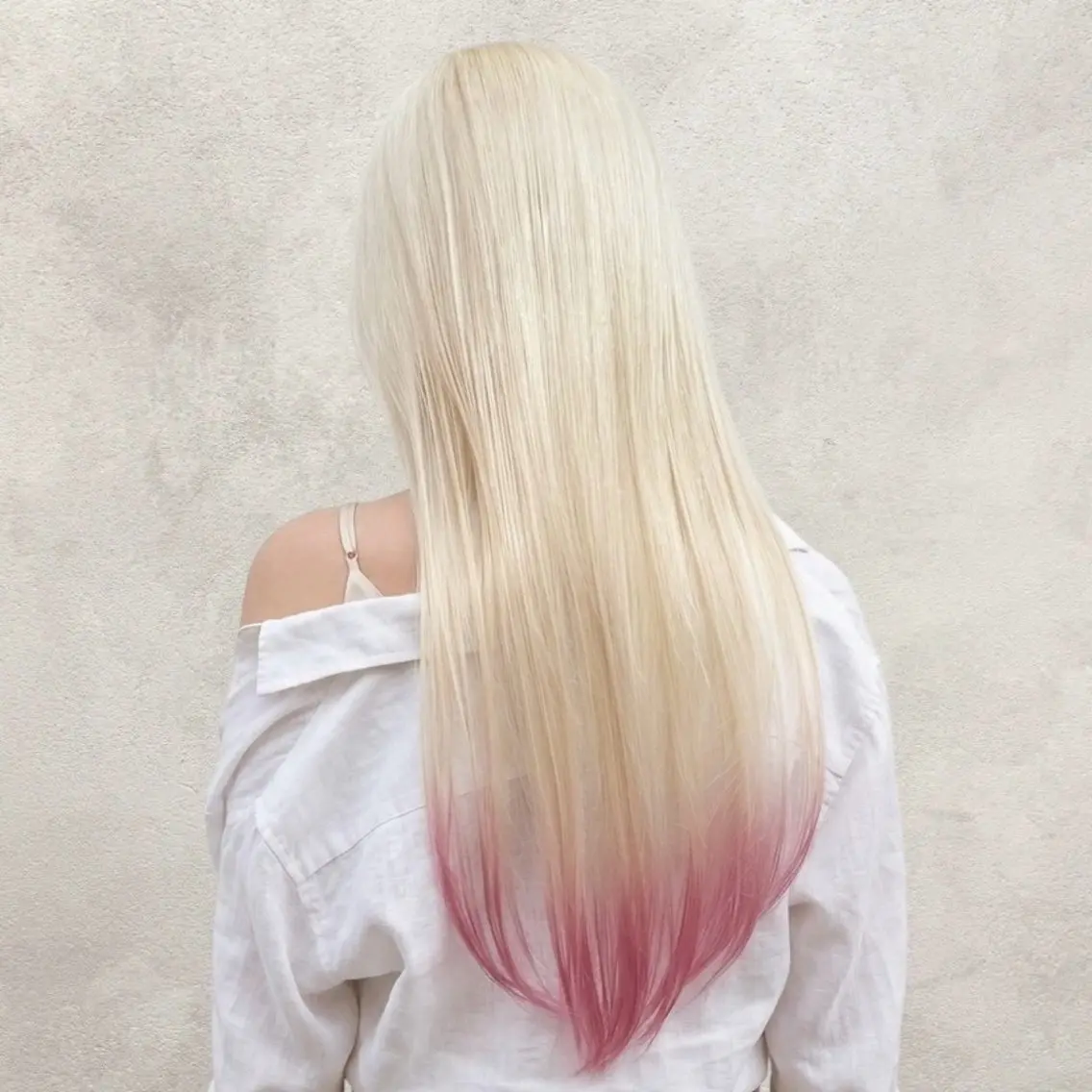 ロング カラー ブリーチ 透明感カラー ハイトーンカラー 韓国風ヘア レイヤーカット ヘアカラー レイヤー💫Wカラー 🍎森貝洋亮🍎のヘアスタイル