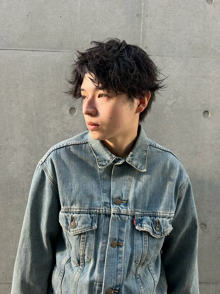 パーマ メンズ カット パーマ メンズ清潔感のプロ 💈メンズパーマ藤田のヘアスタイル