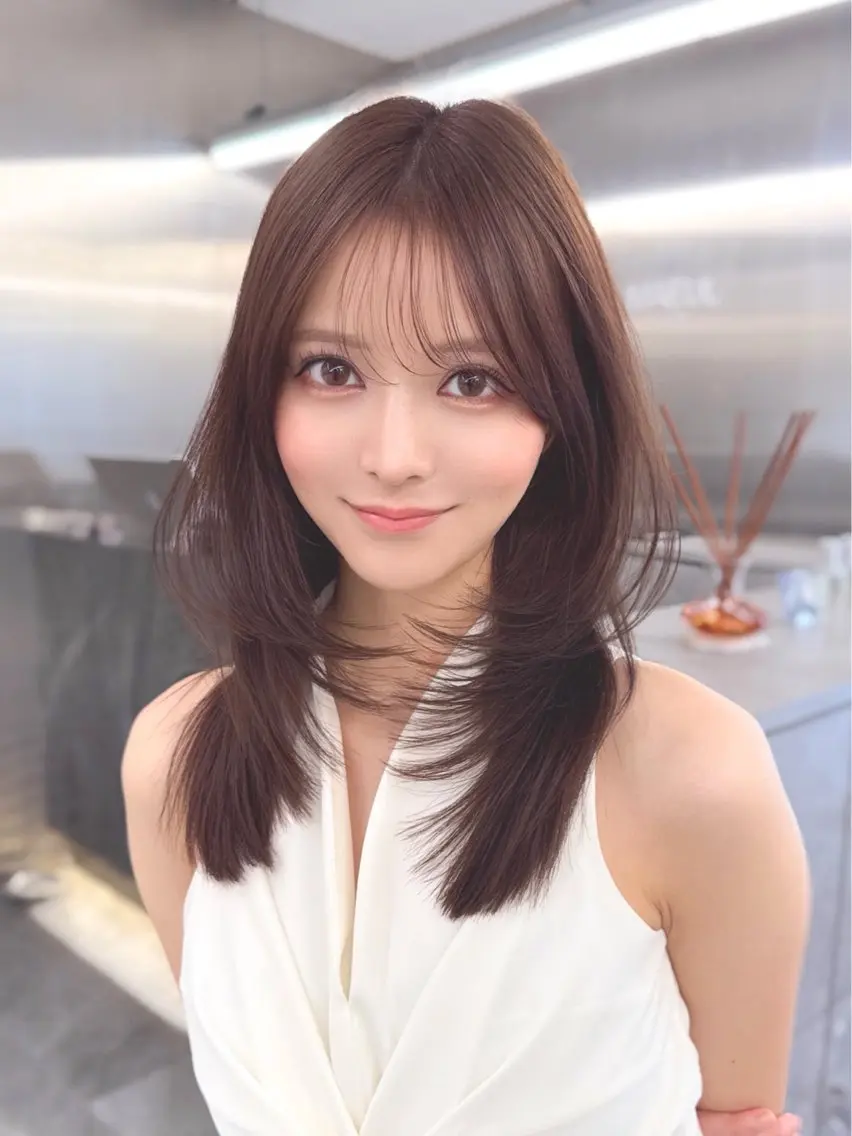ミディアム カラー ヘアアレンジ 韓国風ヘア レイヤーカット レイヤー/韓国風ヘア /倉又大知のヘアスタイル