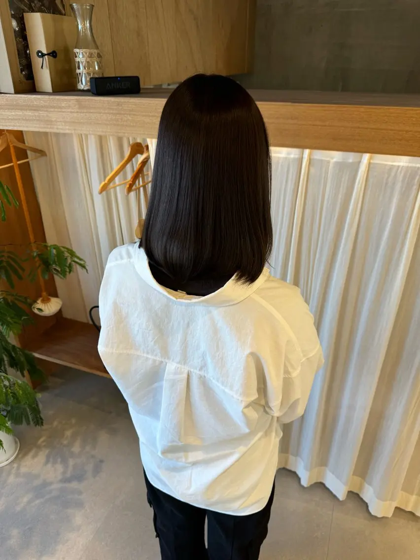 ミディアム カラー カット ヘアカラー トリートメント メンズパーマ/ ボブパーマ/タクミのヘアスタイル