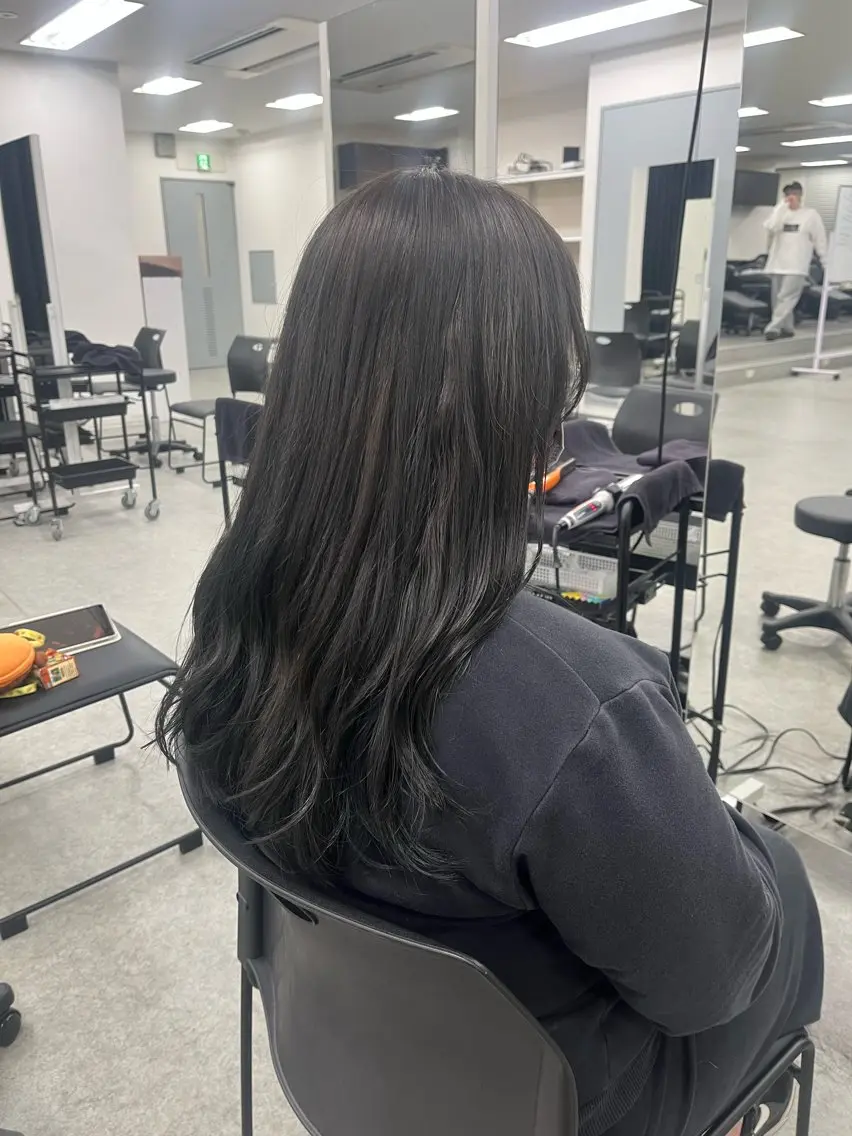 ロング カット ヘアカラー 🤍セット簡単パーマ 🤍TAMAKIのヘアスタイル