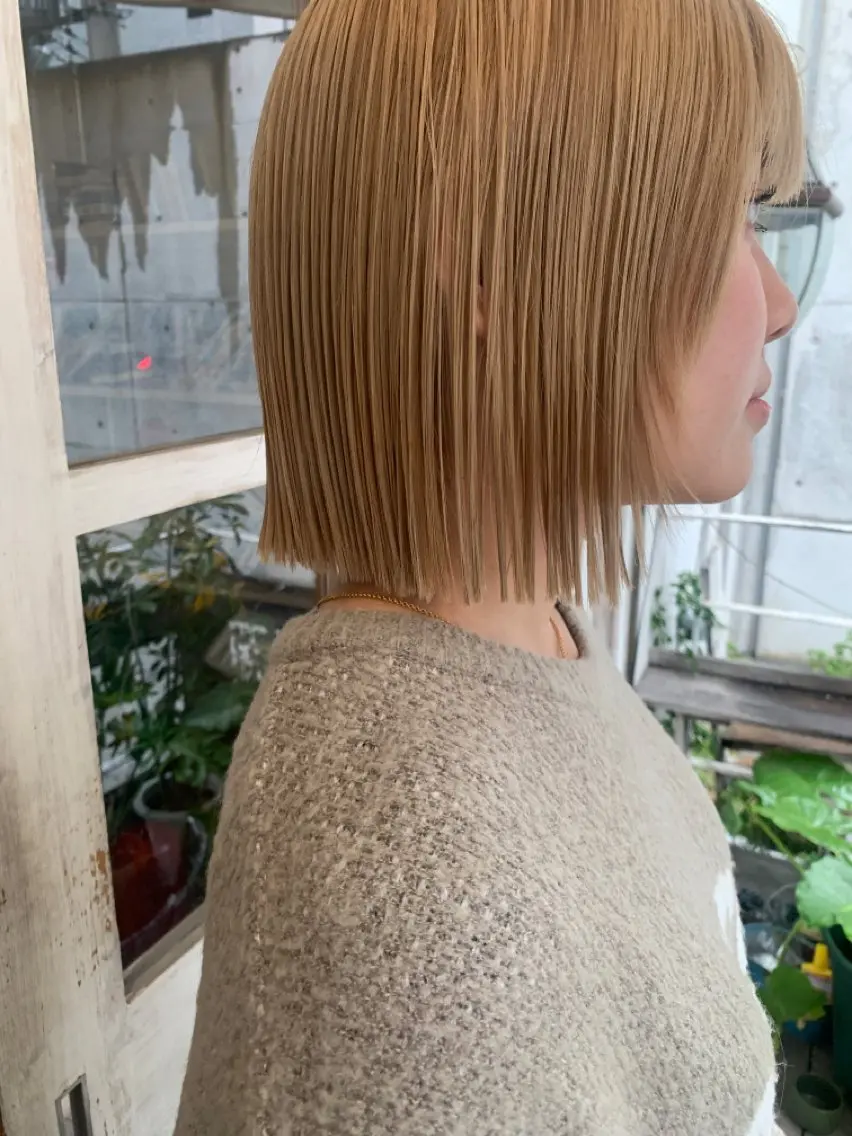 ショート カラー 切りっぱなしボブ ボブ ravens代表 ヒロムのヘアスタイル
