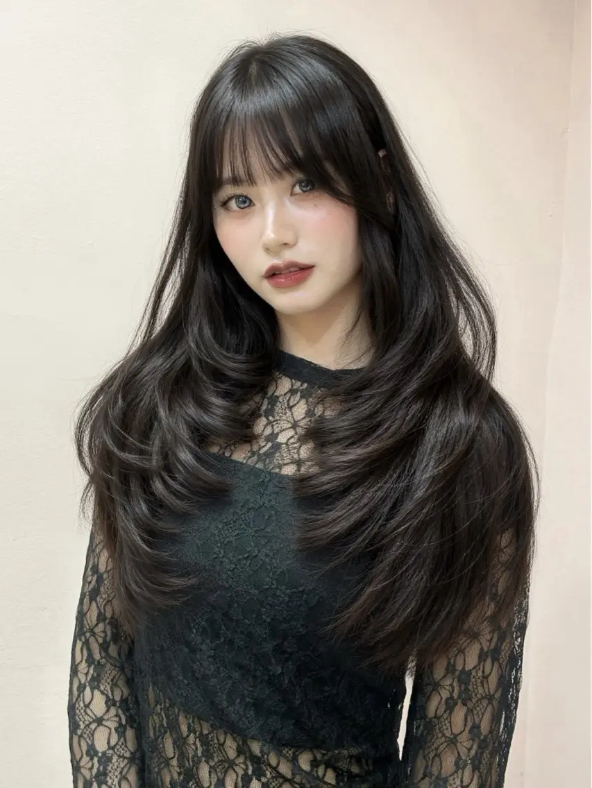 ロング カラー カット ヘアカラー トリートメント 表参道/ワンホンヘア SAAYA🖤のヘアスタイル