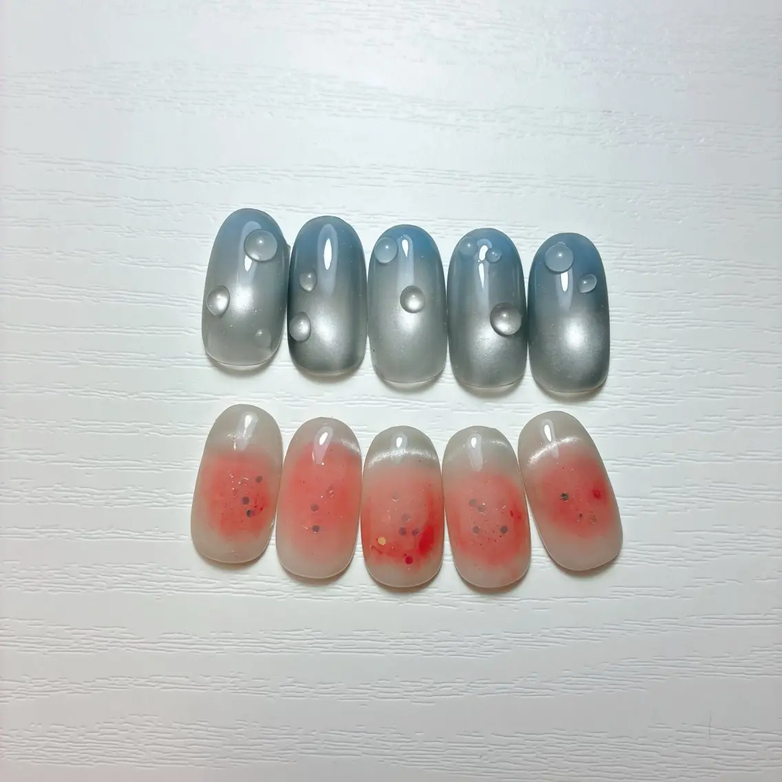ネイル フットネイル 氷ネイル・うるうるネイル マグネットネイル ニュアンスネイル シンプルネイル ハンドネイル nail salon anoneのネイルデザイン