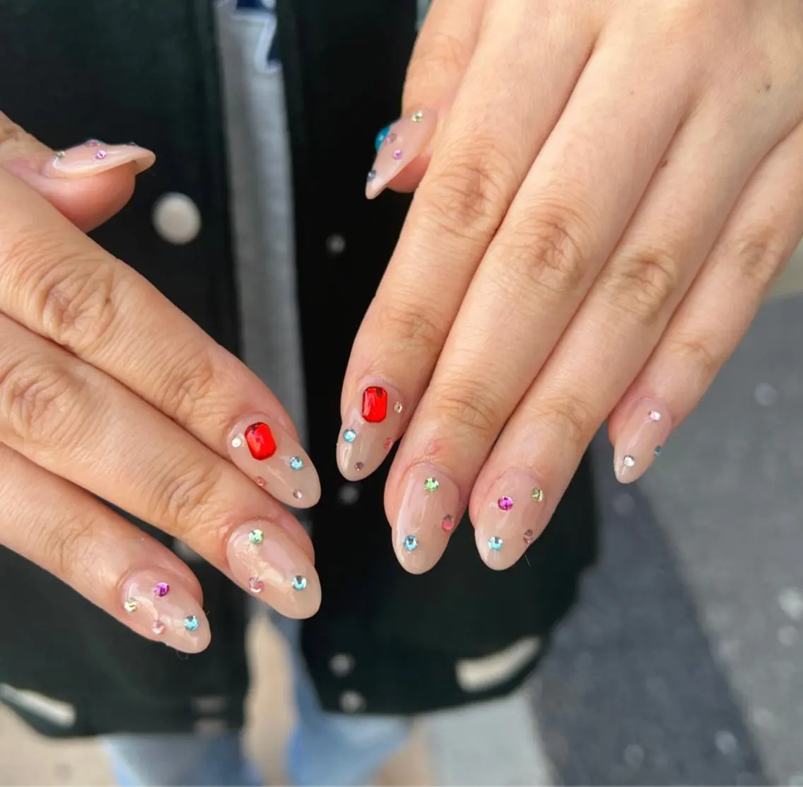 ネイル フレンチネイル ジェルネイル 韓国ネイル 持ち込み パラジェル LeaLea nails.のネイルデザイン
