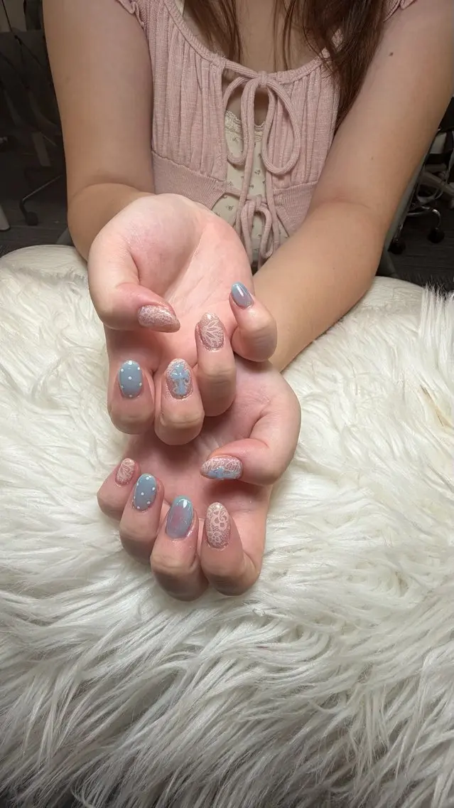 ネイル 長さ出し フレンチネイル グラデーション 韓国ネイル マグネットネイル ハンドネイル VB HEAVEN nailのネイルデザイン