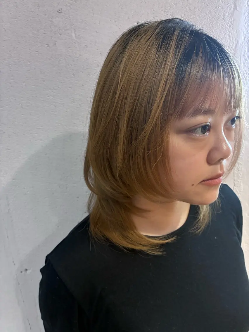 ミディアム ミディアムレイヤー レイヤーカット 齊下 幹のヘアスタイル