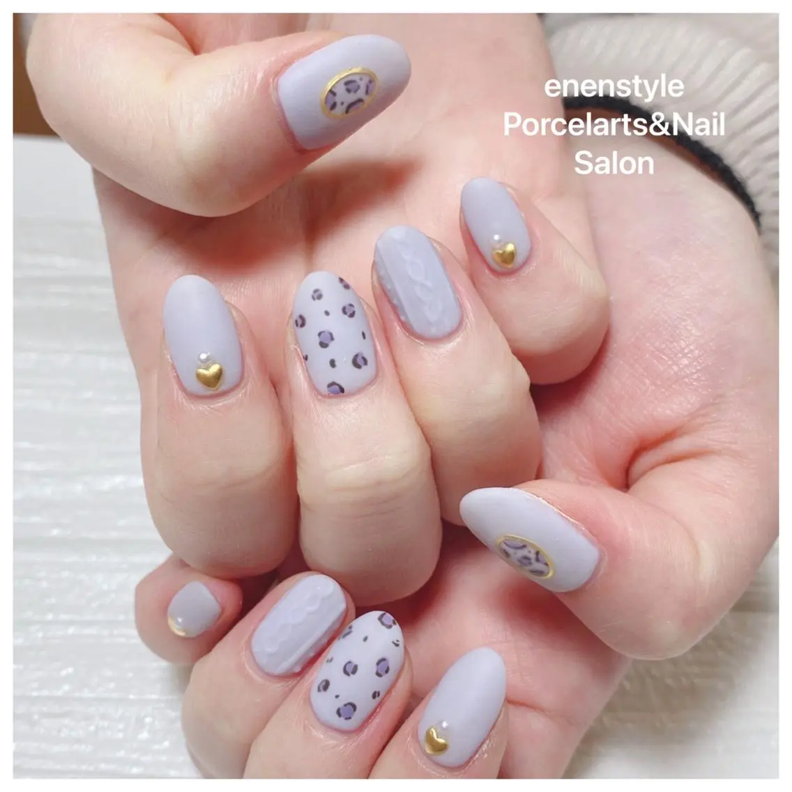 ミディアム ネイル 🐾enen style 🐾のネイルデザイン