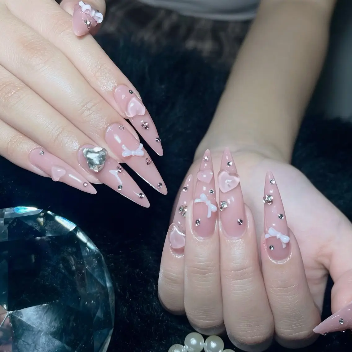 ネイル オーロラネイル 長さ出し フラッシュネイル フレンチネイル ジェルネイル ハンドネイル ハンドケア CiCi NailSalonのネイルデザイン