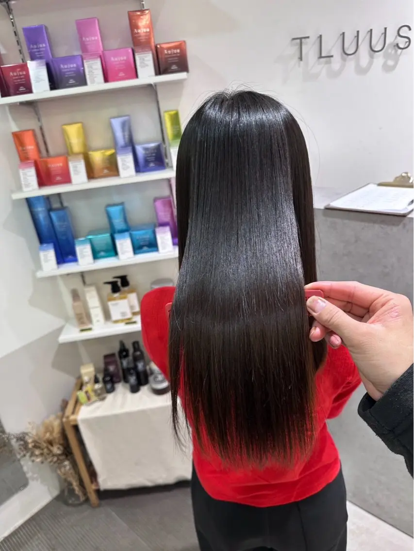 ロング 縮毛矯正 小野 凛太郎のヘアスタイル