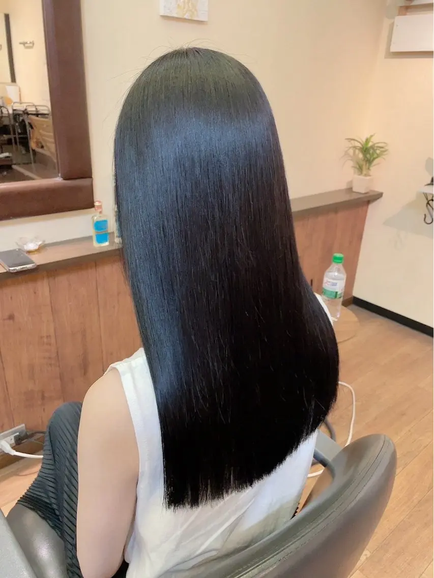 ロング 縮毛矯正 カラーモデル募集 すがっちのヘアスタイル