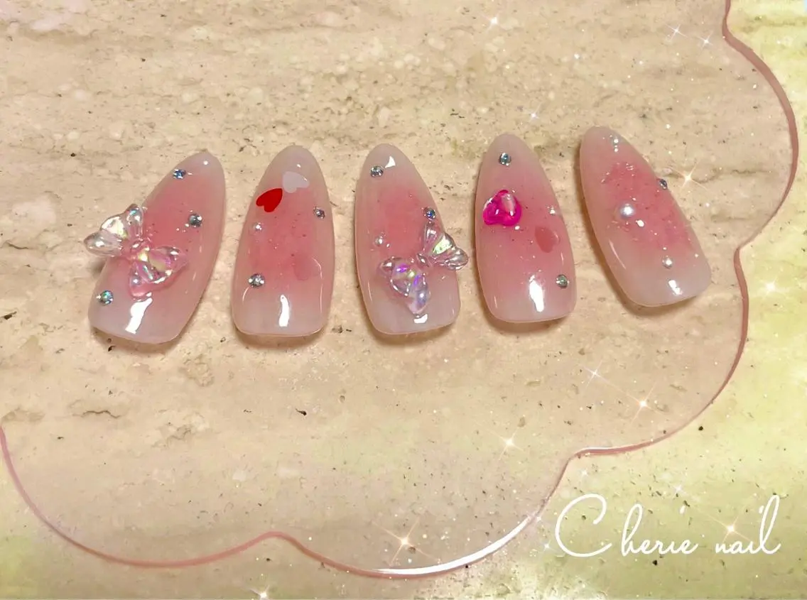 ネイル ワンホンネイル ハンドネイル Cherienail yunaのネイルデザイン