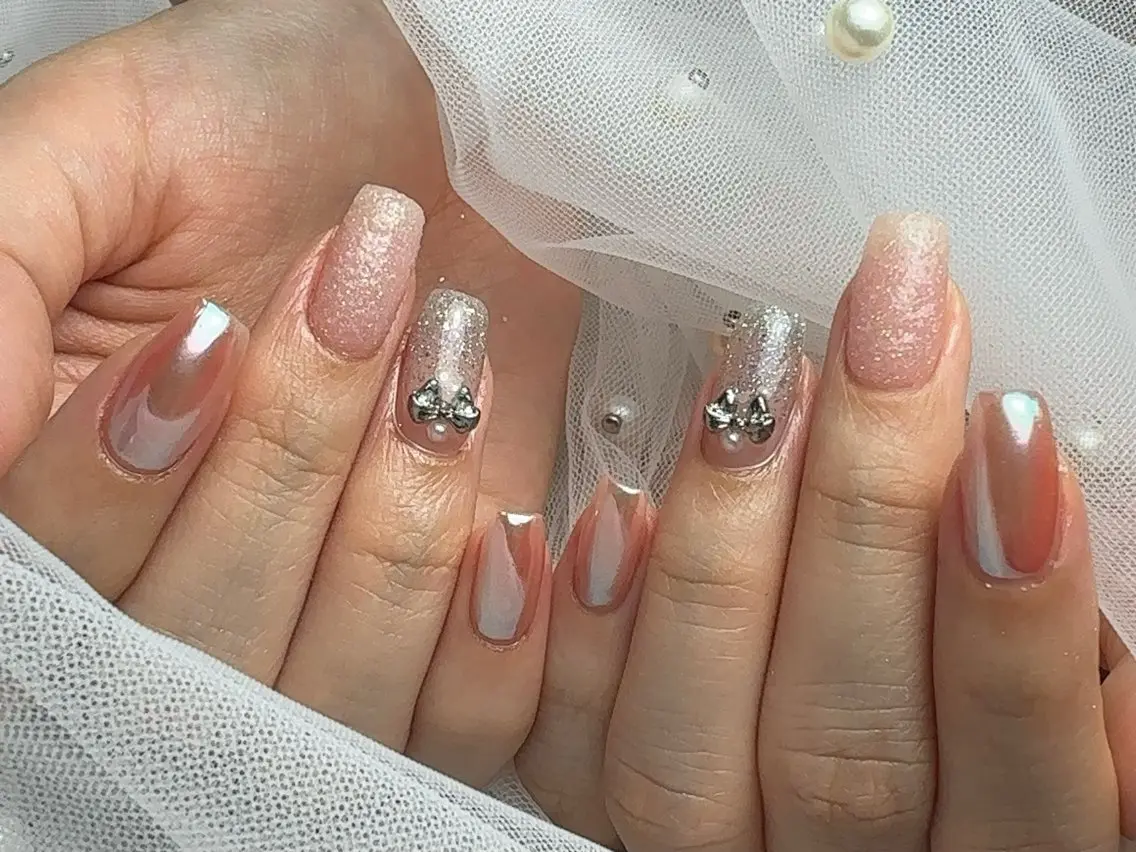 ネイル 成人式 長さ出し フットネイル フレンチネイル ジェルネイル ハンドネイル ハンドケア nail salon Feerieのネイルデザイン