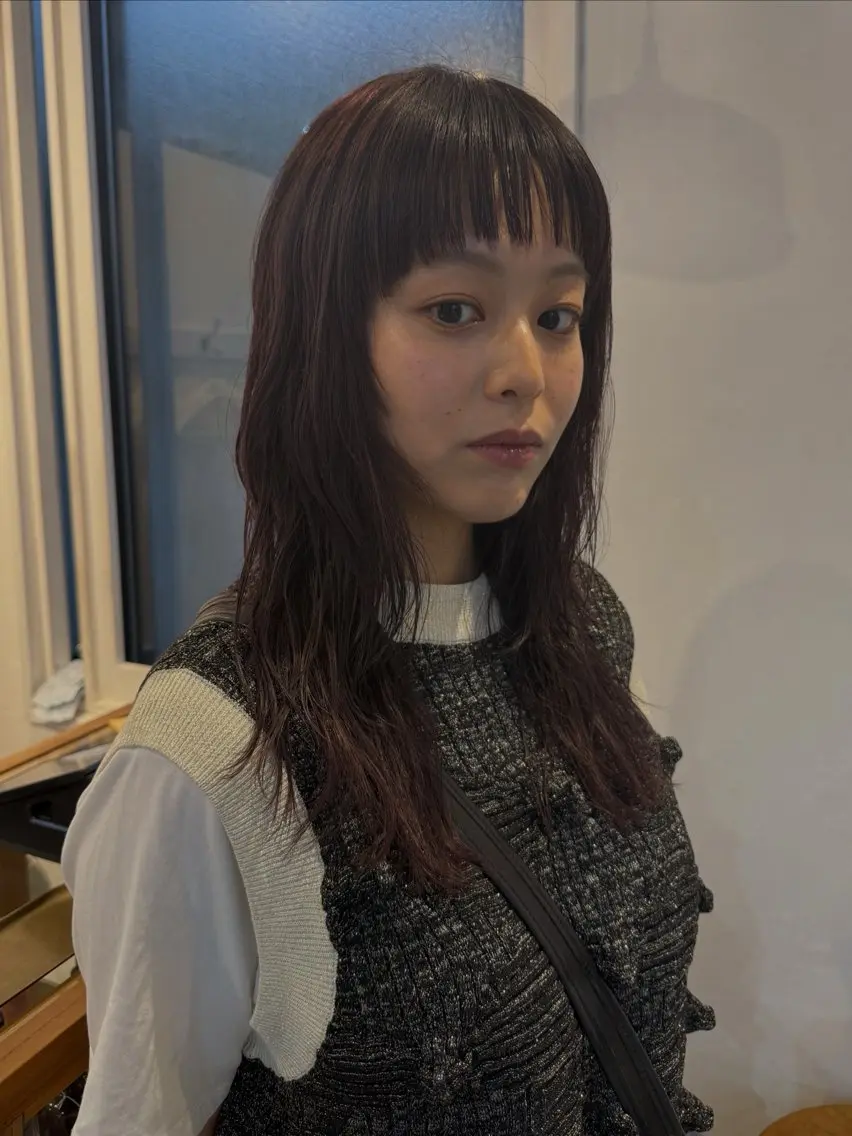 ロング カラー ロング カット ヘアカラー トリートメント ヘッドスパ ヘアセット みほ/髪質改善/ モード/ニュアンスのヘアスタイル