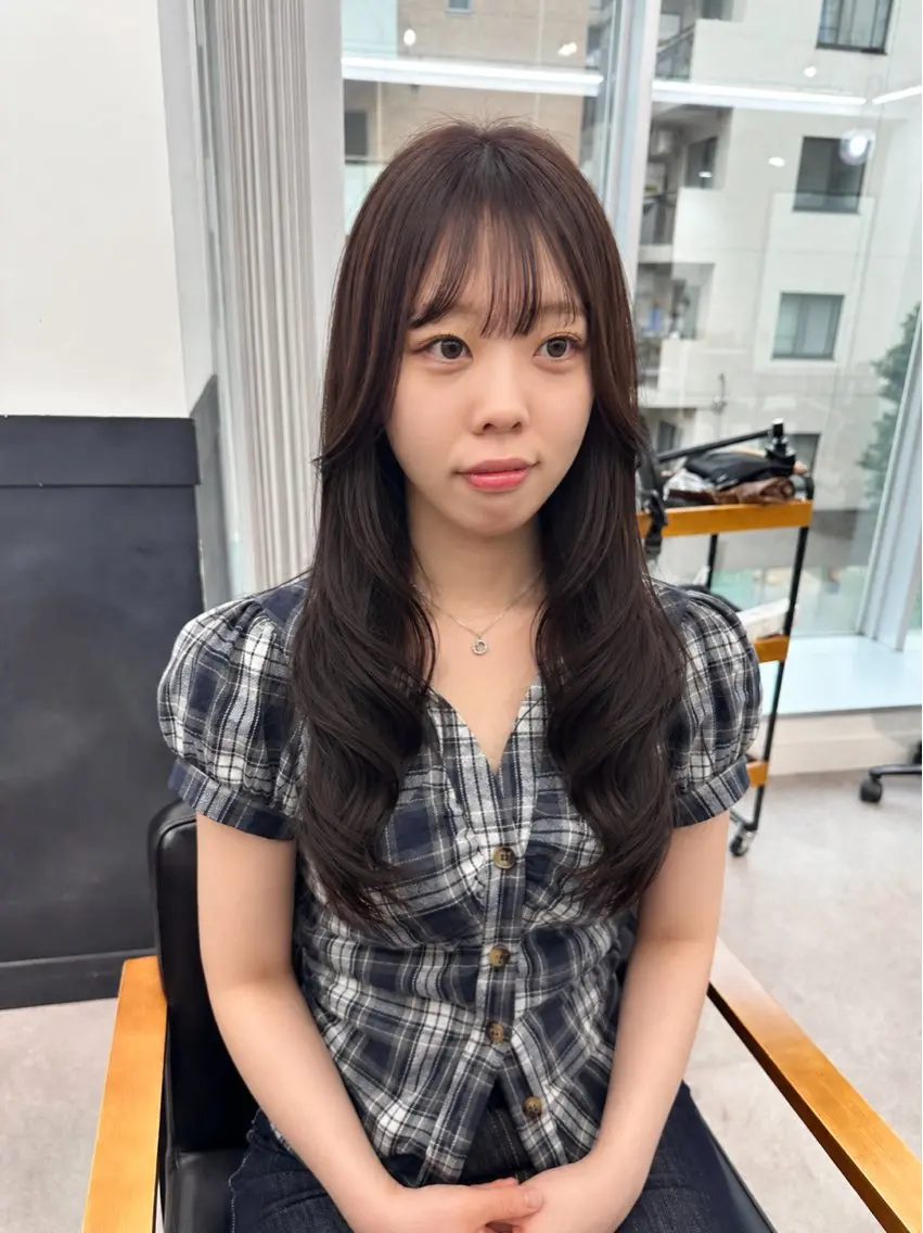 ロング カラー パーマ ヘアアレンジ メンズ キッズ カット ヘアカラー 骨格補正カット/ レイヤー🌿JUNのヘアスタイル