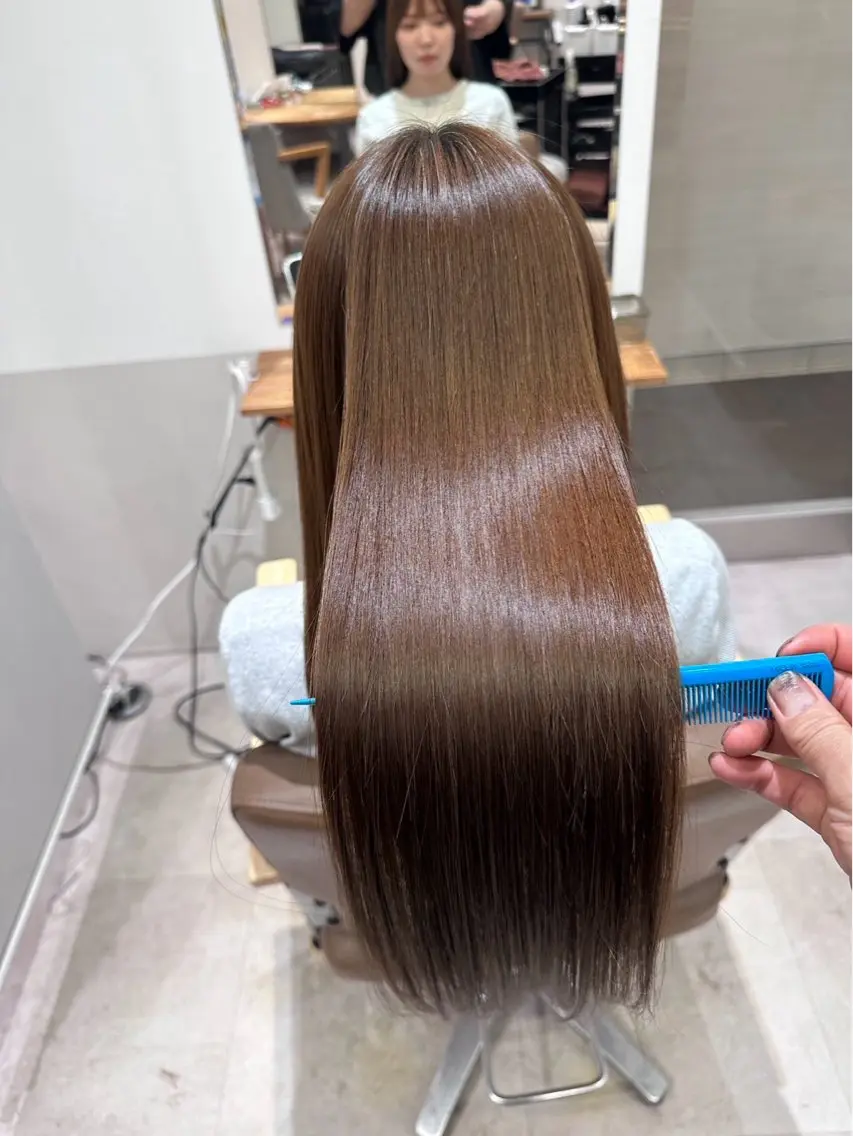 セミロング 縮毛矯正 小野 凛太郎のヘアスタイル