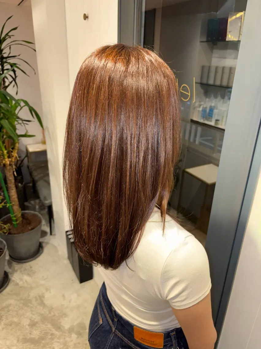 セミロング り おのヘアスタイル