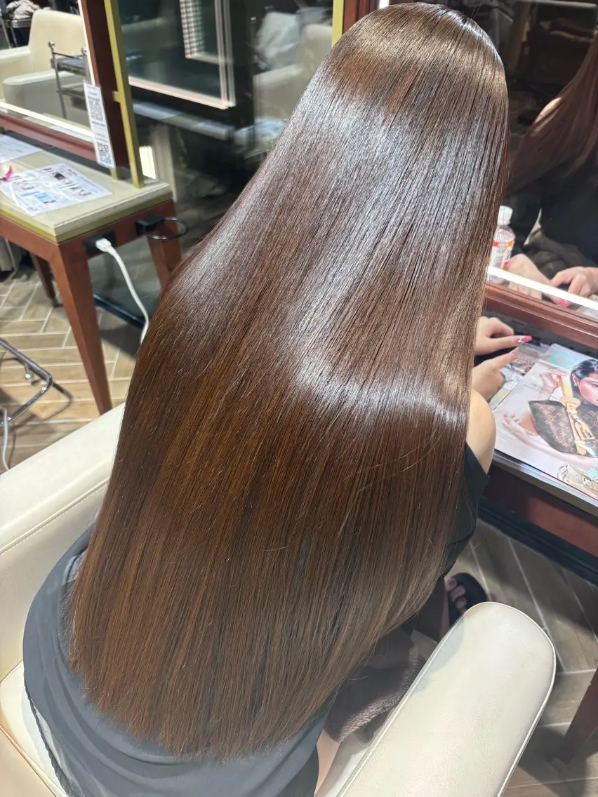ロング 縮毛矯正 山中 あるのヘアスタイル