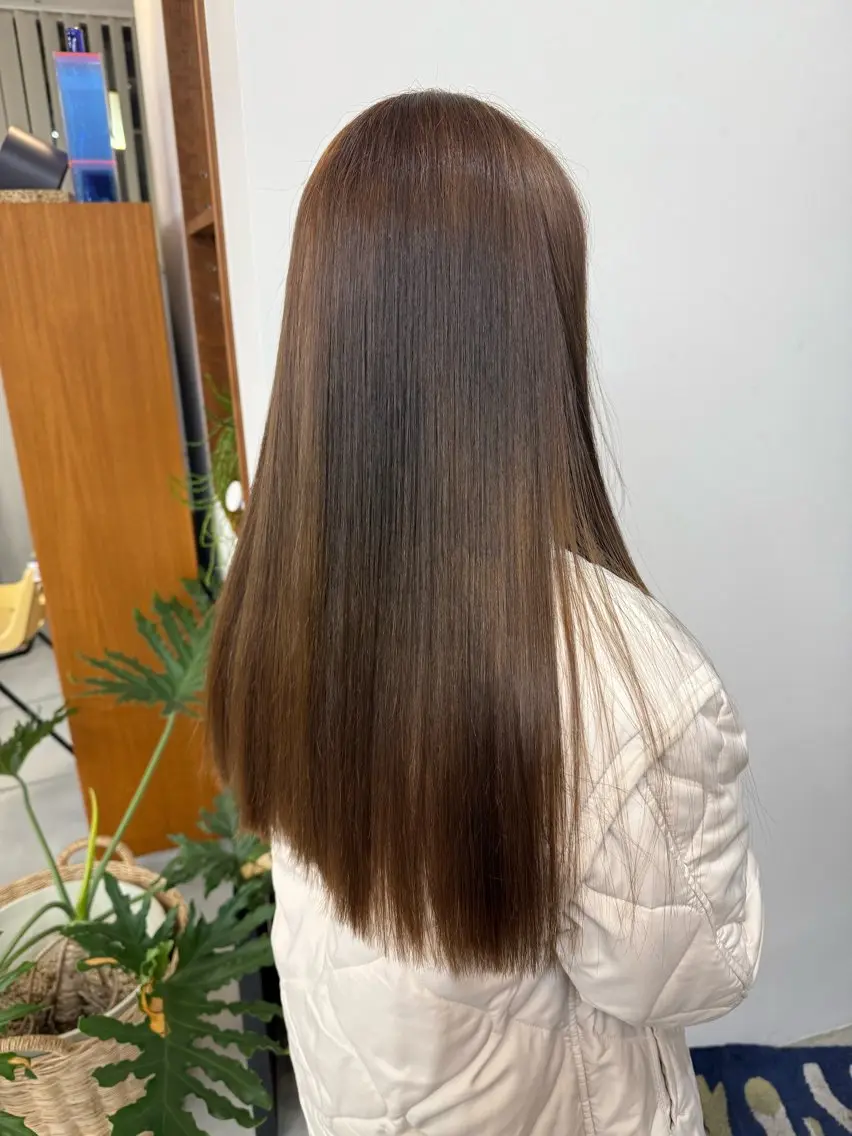 ロング カラー ブラウンカラー ピンクカラー ピンクブラウン カット ヘアカラー まなみ/ PORT SALONのヘアスタイル