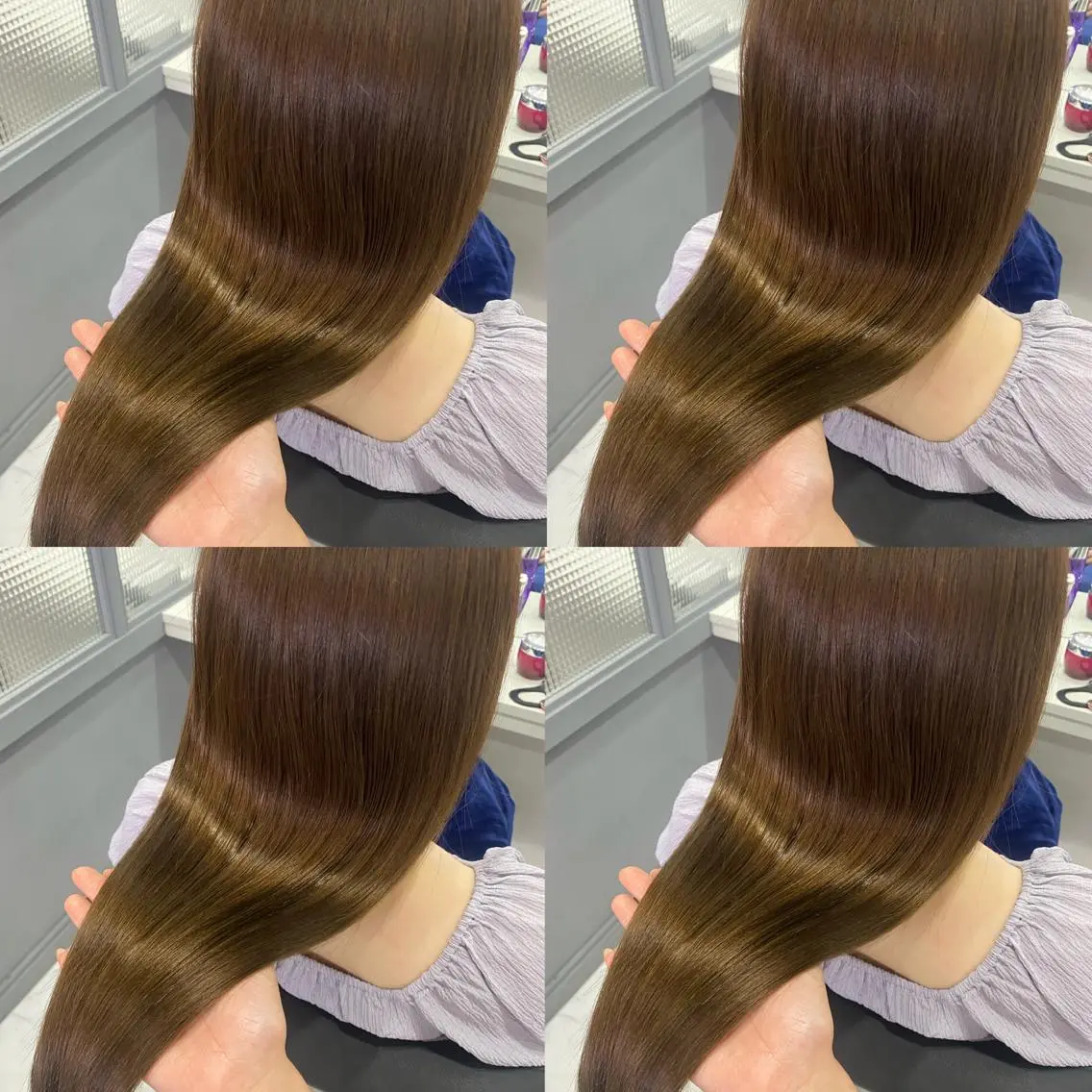 ロング カラー カット ヘアカラー トリートメント 髪質改善×矯正🫧 韓国ヘアasamiのヘアスタイル