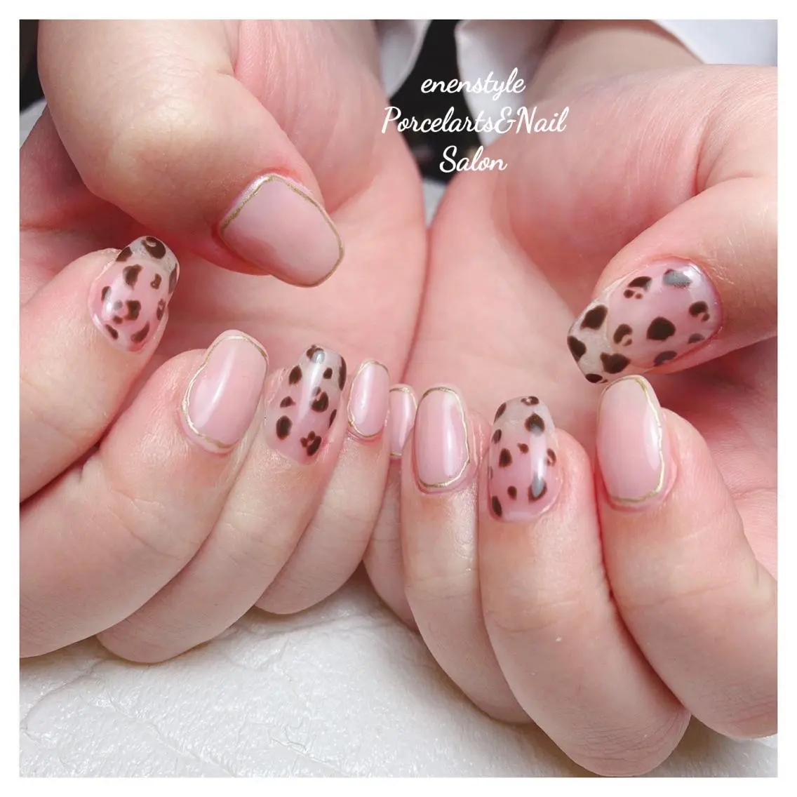 ミディアム ネイル 🐾enen style 🐾のネイルデザイン