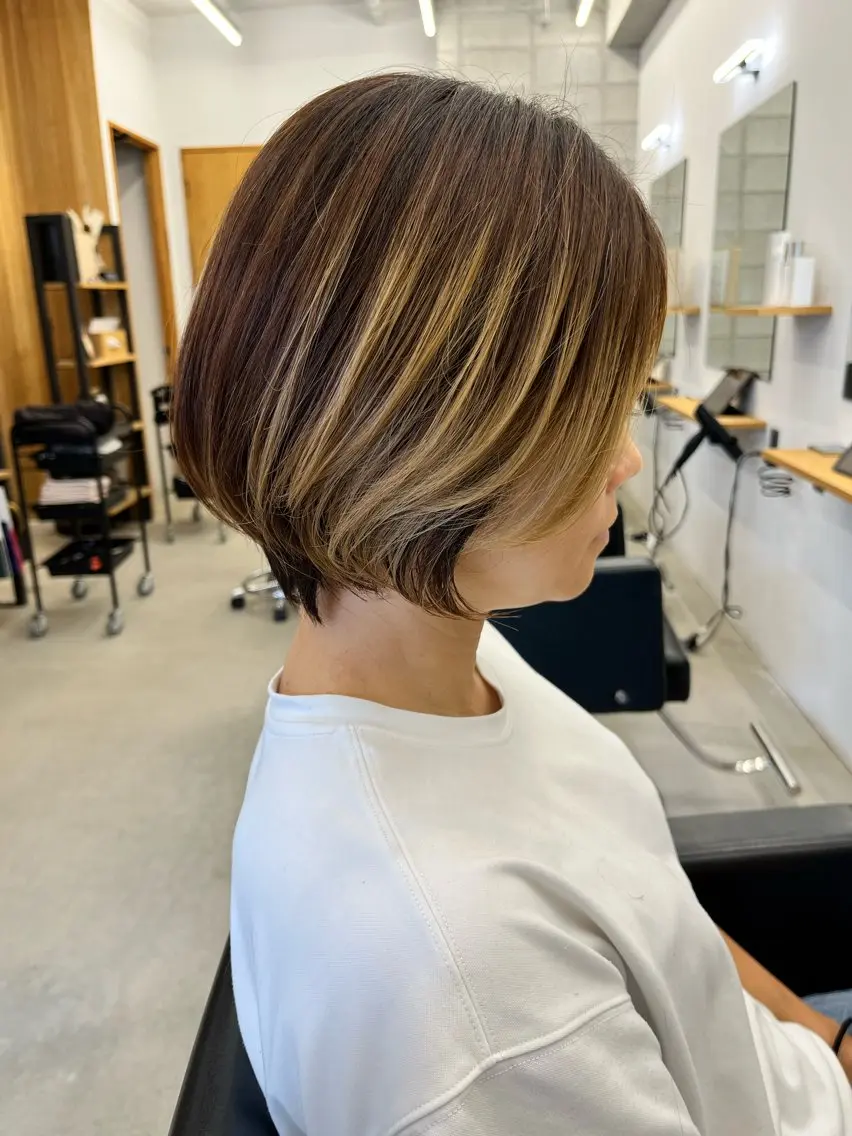 平日ミニモ限定⭐️大人女性必見⭐️カット+白髪ぼかしハイライト+全体カラーの写真