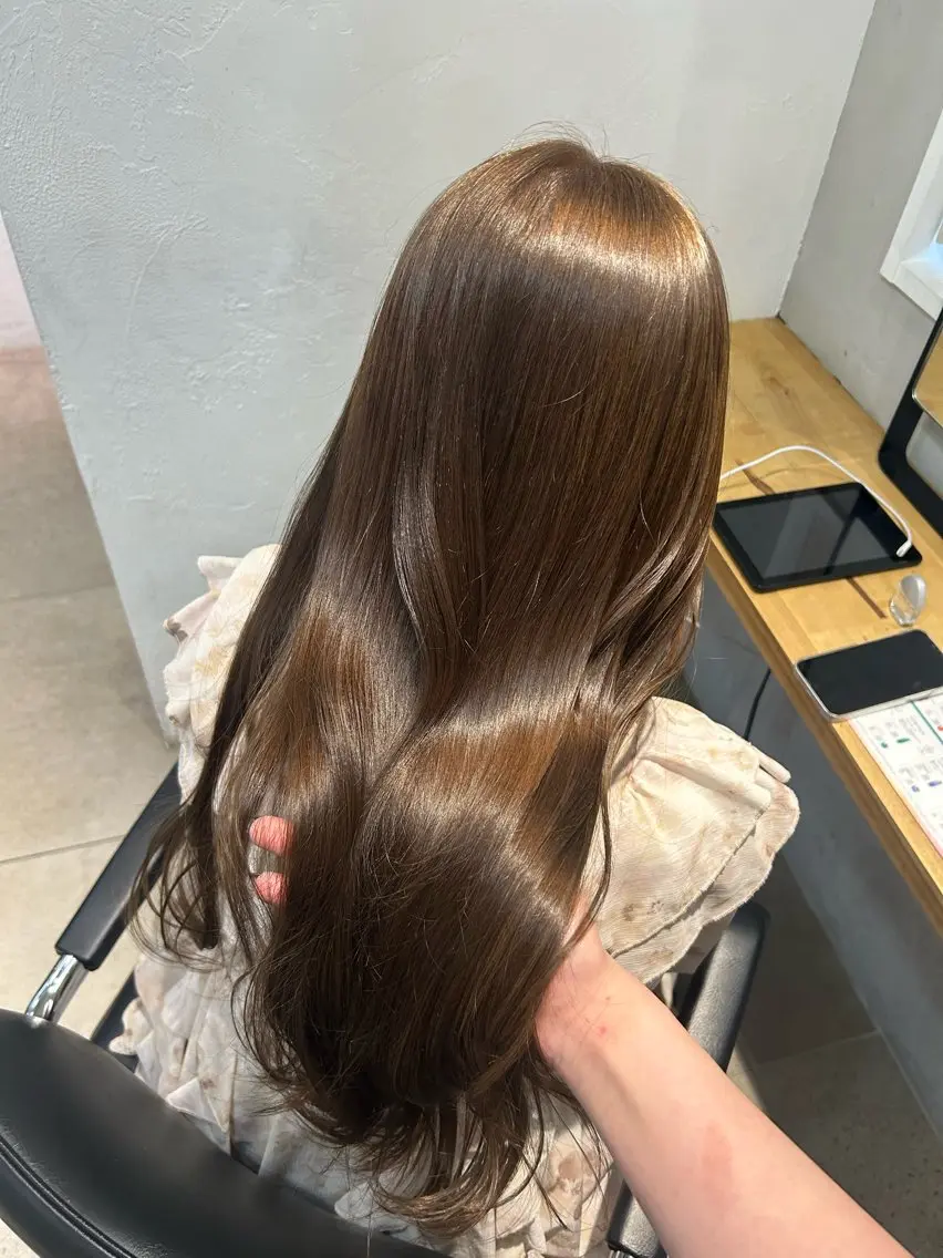 ロング ヘアカラー トリートメント LOE Yuuka/42🩵のヘアスタイル