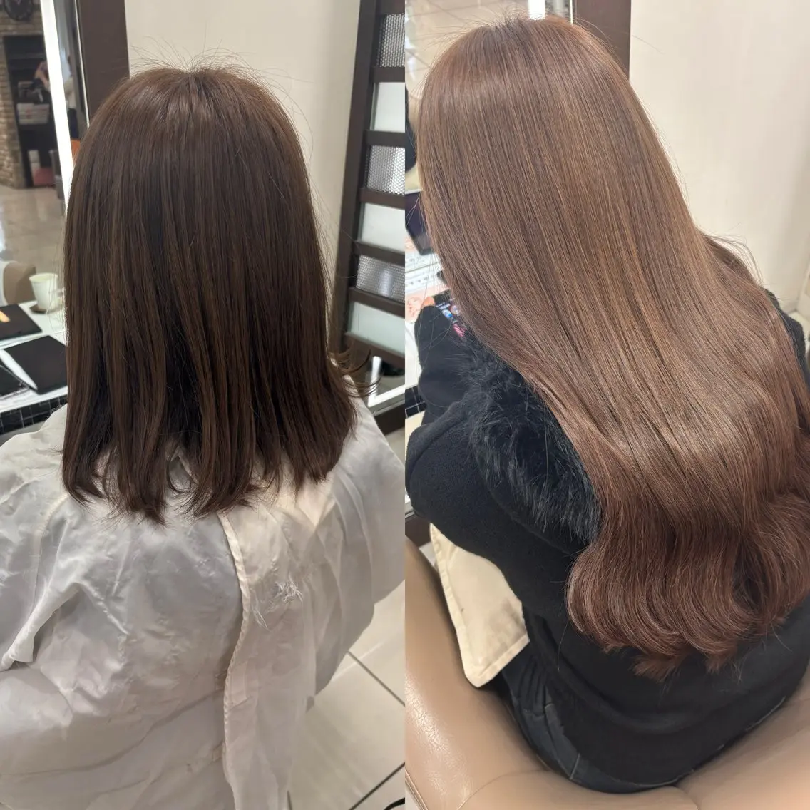 当日予約OK👌💗新規限定💗カラー＋シールエクステ80本付け放題＋調節カット＋トリートメント💎 24310円💗の写真