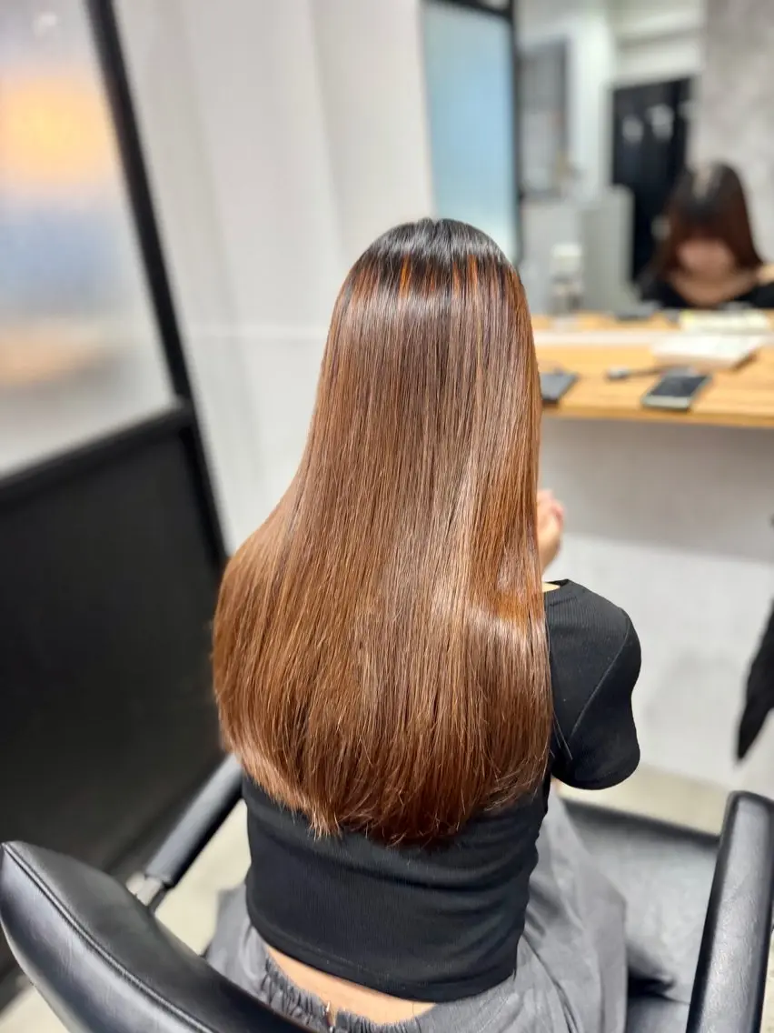 【ケアカラー+3stepトリートメント 】ダメージ集中募集Tr付き✨¥6000の写真