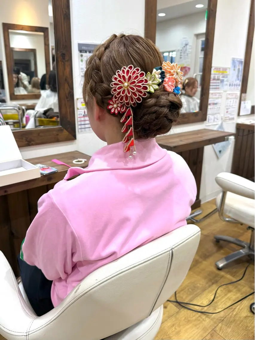 ロング カラー ヘアアレンジ 成人式 ヘアセット 💖ダブルカラー/ ヘアセット/晴香💖のヘアスタイル