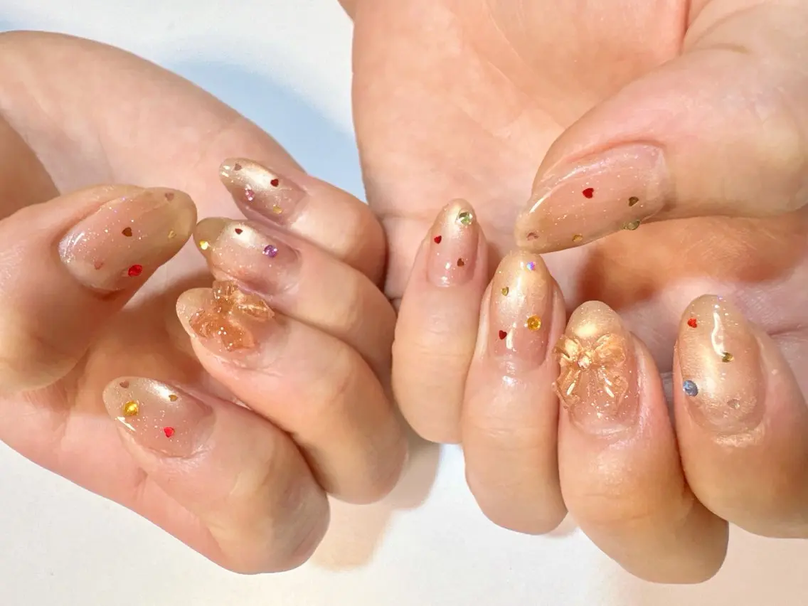 ネイル ハート ホログラムネイル Hal nail立川 *yuunaのネイルデザイン