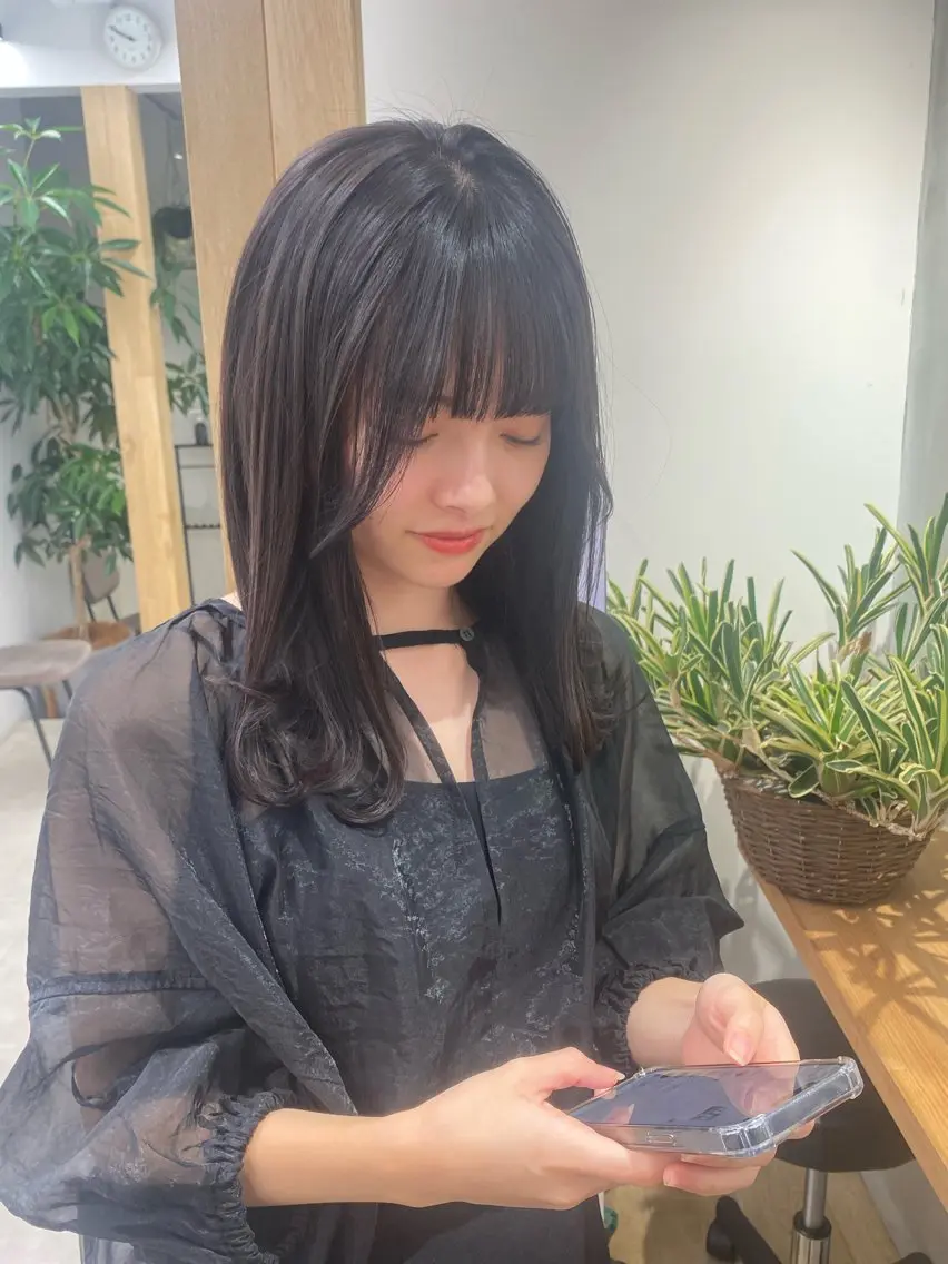 セミロング カラー カット ヘアカラー トリートメント noa/ 渋谷のヘアスタイル