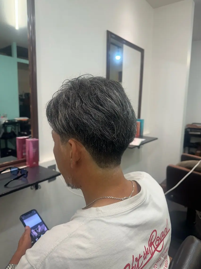 メンズ ビジネス フェードカット 刈り上げ MOMO 💕💕のヘアスタイル