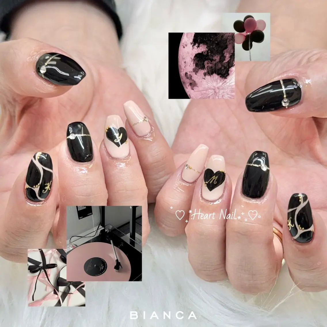 ネイル ジェルネイル ハート 韓国ネイル パラジェル ハンドネイル Bianca大宮 Nail＊森澤のネイルデザイン