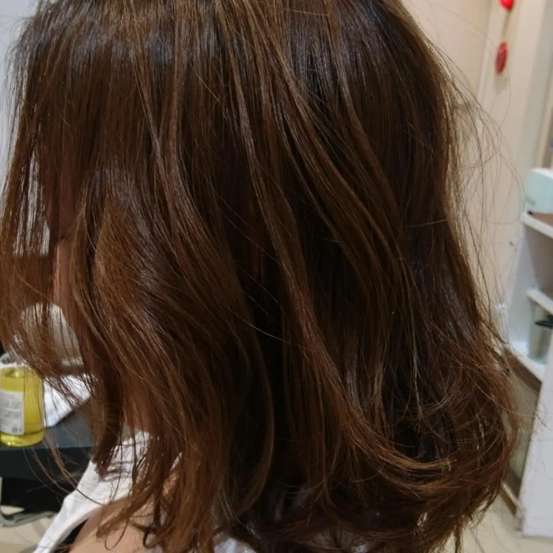 セミロング カラー アッシュ アッシュブラウン ブラウンカラー 社内カット講師・店長 菅原賢一のヘアスタイル