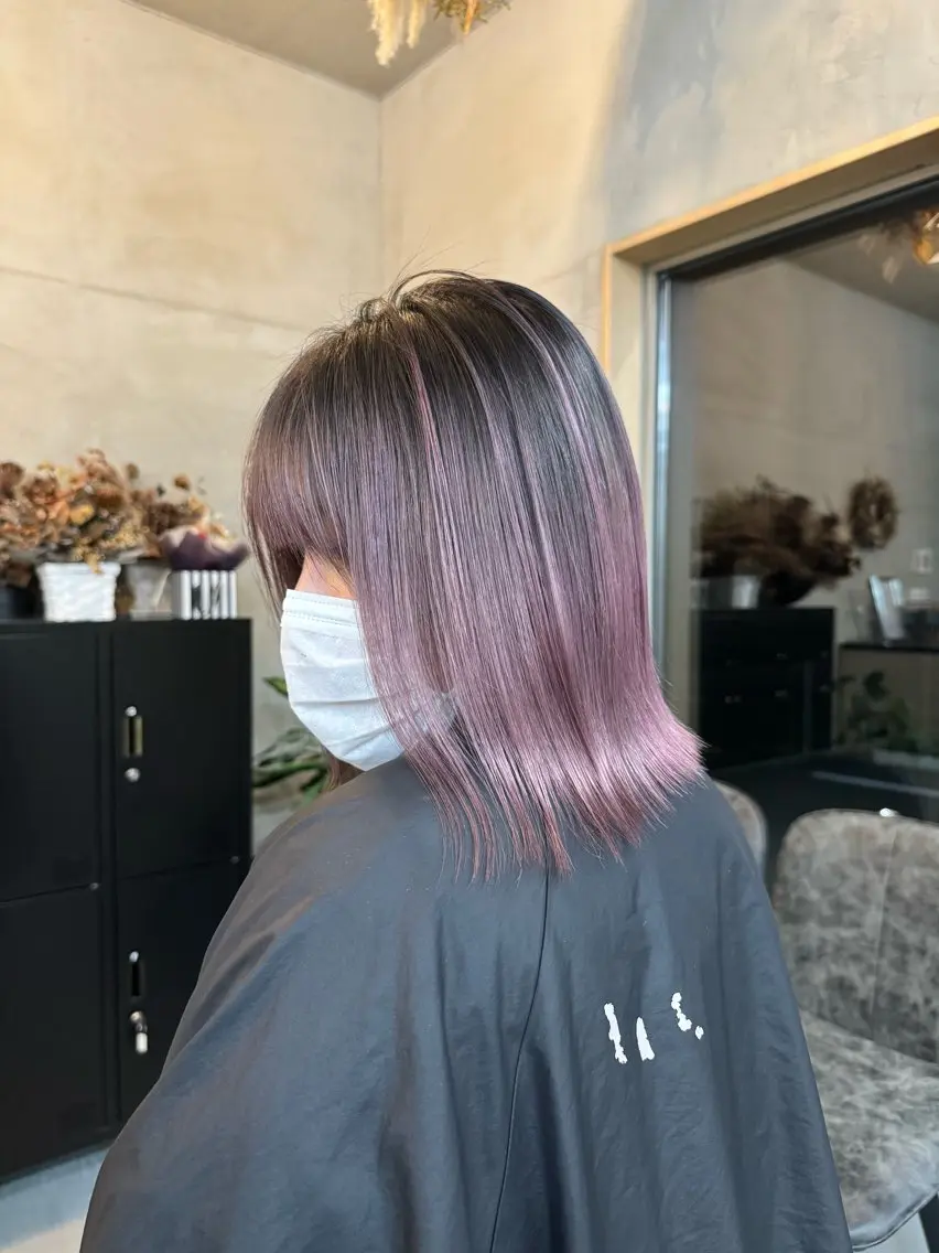 カラー ブリーチ lit 松井乃愛のヘアスタイル