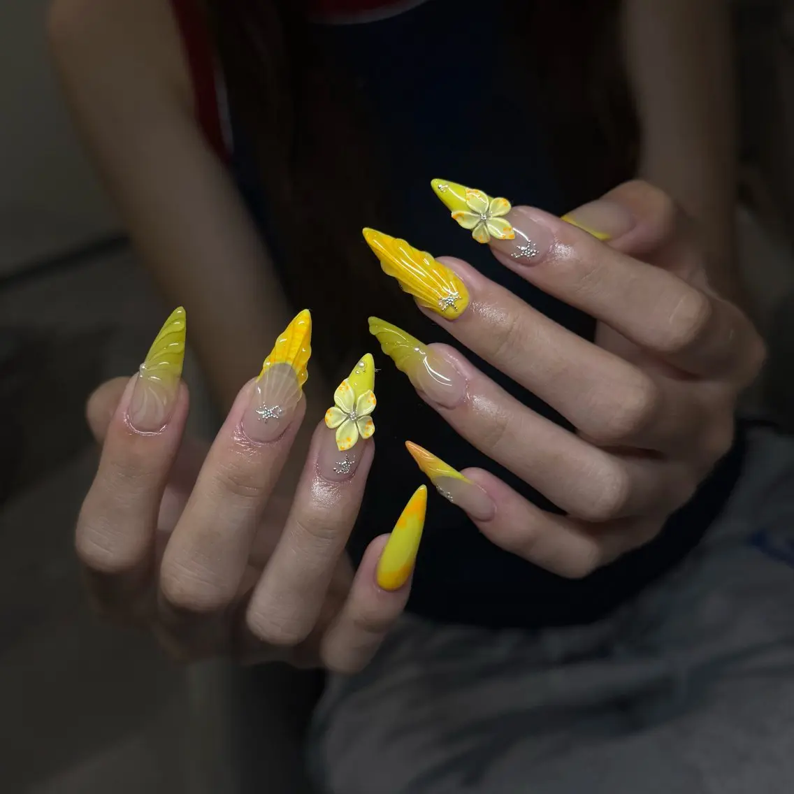 ネイル アートネイル クリアネイル ぷっくりネイル ハンドネイル IROHA NAIL 北村菜帆のネイルデザイン