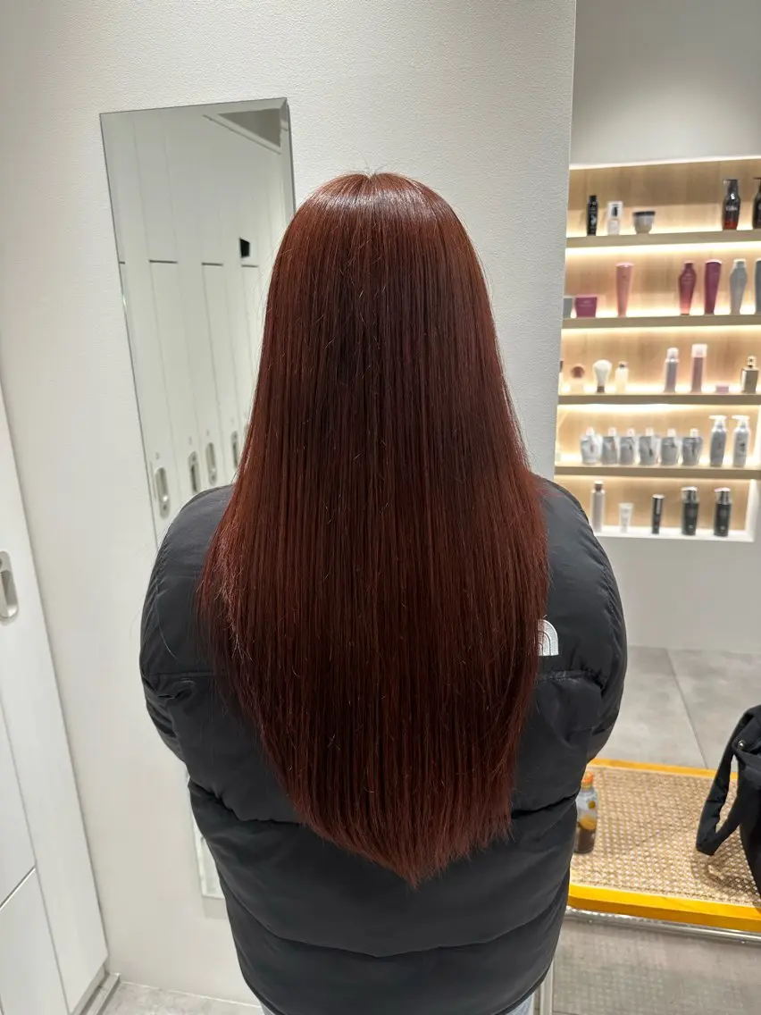 ロング カラー ブラウンカラー レッドカラー ヘアカラー 🫧もも🫧 ／パーマ/似合わせ/のヘアスタイル