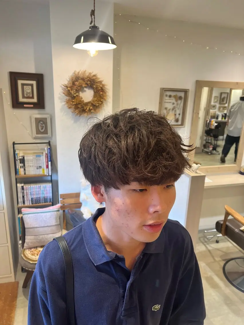 ショート メンズ マッシュ 🌀メンズパーマ🌀 🐏丸山祐宇🐏のヘアスタイル