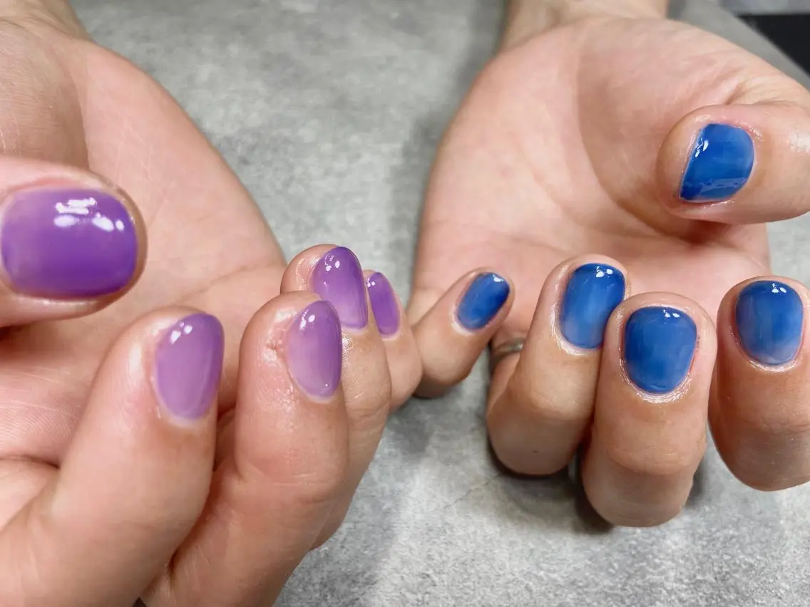 ネイル ネイビー パープル salon de oct.のネイルデザイン